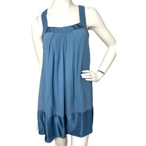 Banana Republic Silk Dress Racerback Shift Sleeveless Mini Blue size X-Small